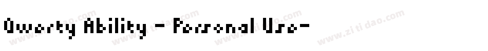 Qwerty Ability - Personal Use字体转换